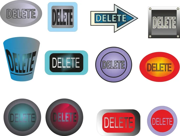 Buttons delete — Stock Photo, Image
