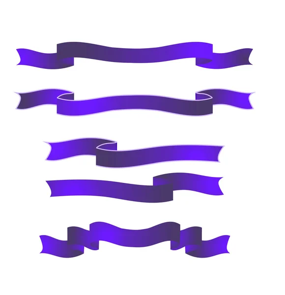 Фіолетовий стрічками — стокове фото