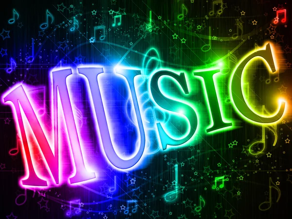 Colorful word music — Stock Photo, Image