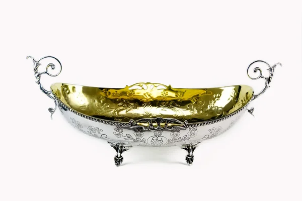Zilveren vaas voor snoep — Stockfoto