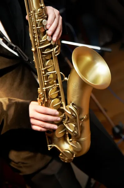 Saxofonisten Stockfoto