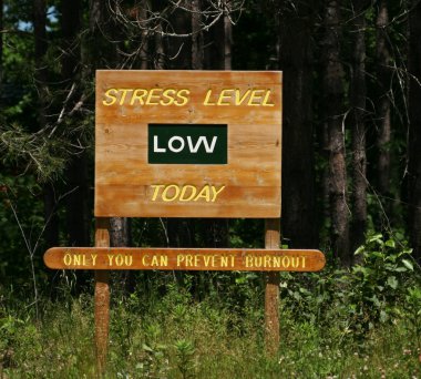 Stress Level low sign clipart