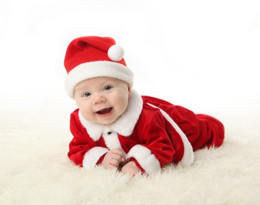 Santa baby gülümseyen