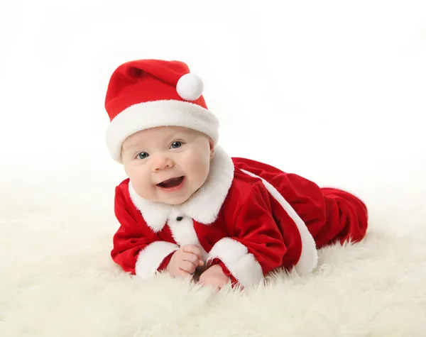 Lachende santa baby — Stockfoto