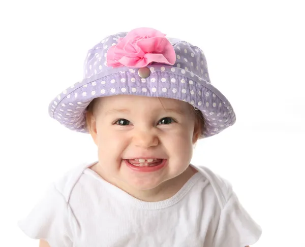 Bebê sorridente com chapéu Fotografia De Stock