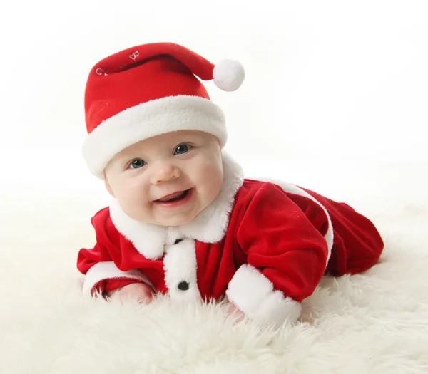 Glad santa baby Stockbild
