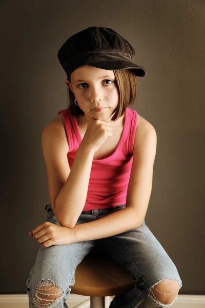 Κορίτσι με τη στάση — Φωτογραφία Αρχείου