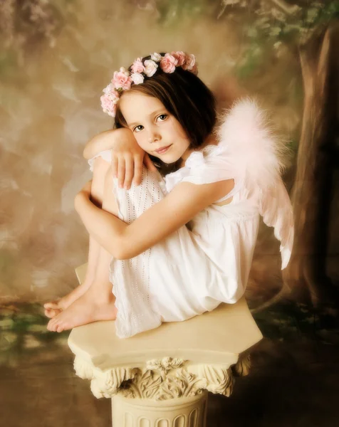 천사 소녀 스톡 사진