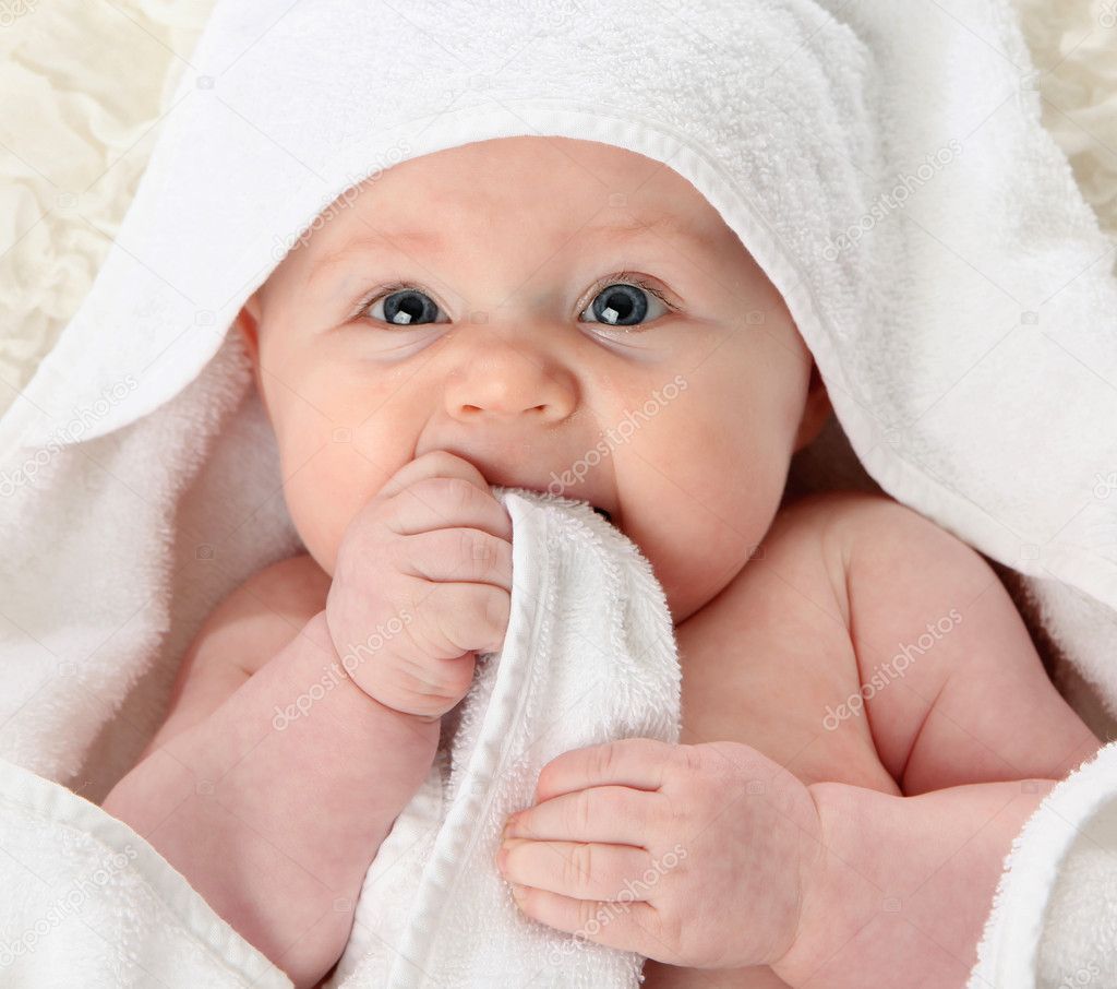 Baby after bath — Stock Photo © teraberb 4596348