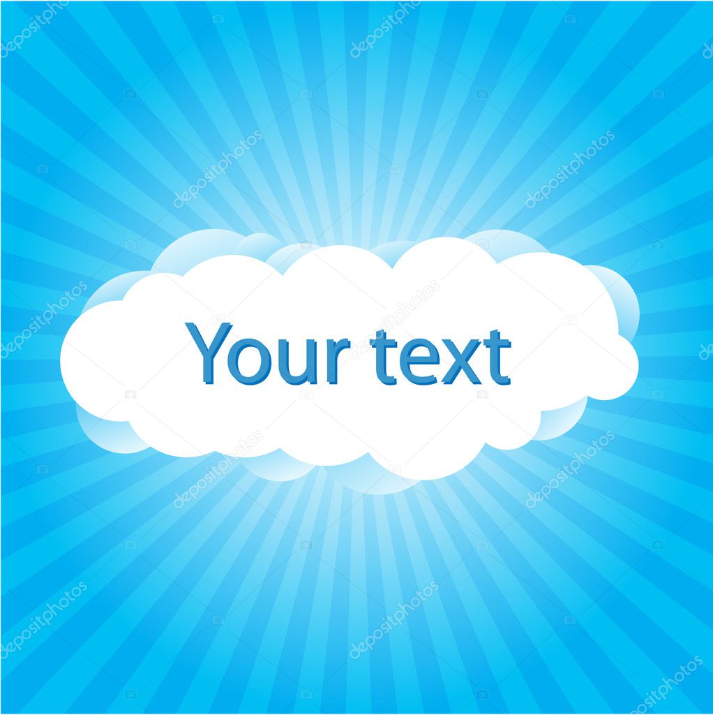Cloudy Skies with text