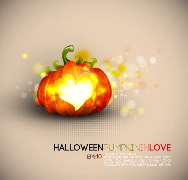 Halloween pompoen verspreiden van liefde — Stockvector