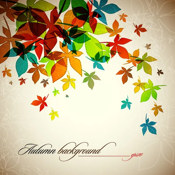 Hösten bakgrund | Fallande löv — Stock vektor