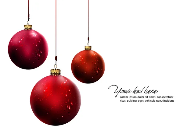 Csillogó karácsonyi labdák | Vektoros illusztráció — Stock Vector