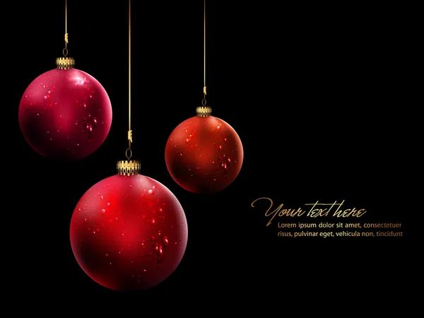光沢のあるクリスマス ボール |ベクトル図 — ストックベクタ