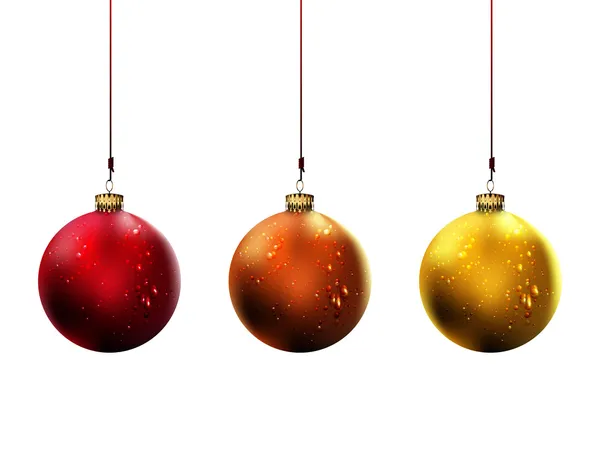 Boules de Noël brillantes Illustration vectorielle — Image vectorielle