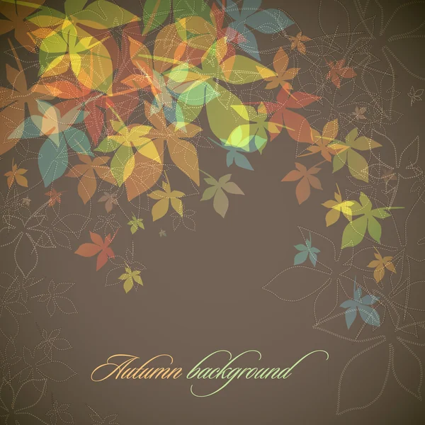 Autumn Background | Falling Leaves — Stock Vector