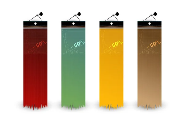 空白的 Tags 一套不同颜色的标签 上市时间 Eps10 — 图库矢量图片