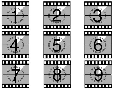 Film countdown clipart