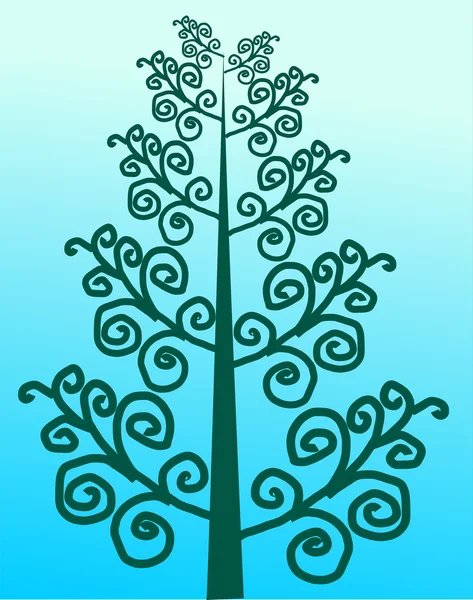 Tree in illustration — Stock Photo, Image