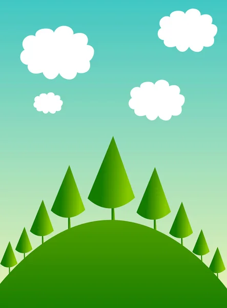 Träd i illustration — Stockfoto