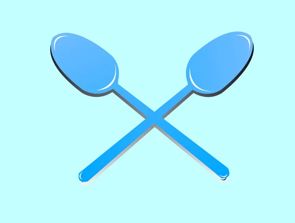 Two Spoons crossed — Stock Photo, Image