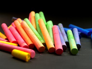 Colored chalk clipart