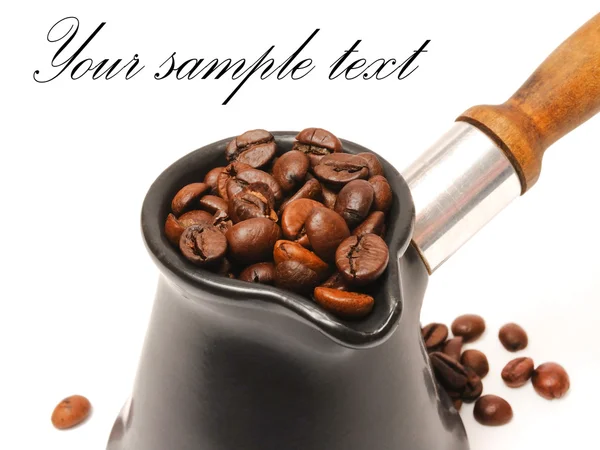 Кава в турку з текстом — стокове фото