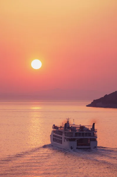 stock image Ferry at Sunset