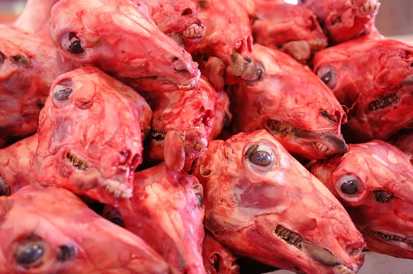 stock image Skinned Sheep Heads