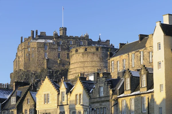 Edinburgh castle och grassmarket — Stockfoto