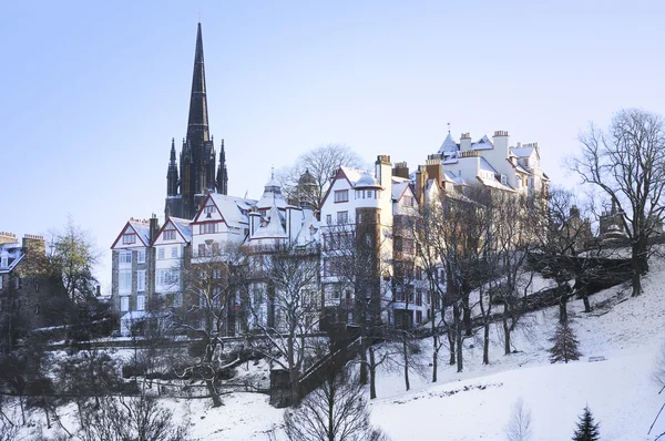 Едінбург на снігу — стокове фото
