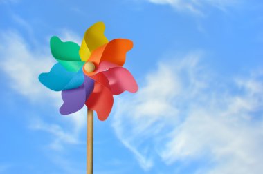 Pinwheel On a Blue Sky clipart