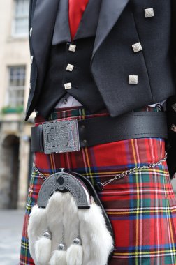 Scotsman in his kilt clipart