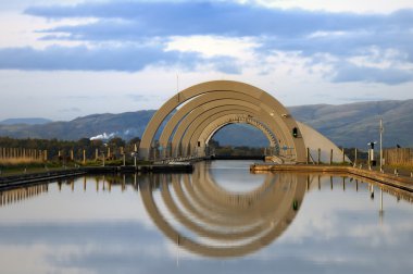 The Falkirk Wheel, Scotland. clipart