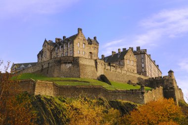 Edinburgh Castle on a beautiful clear, crisp fall day. clipart