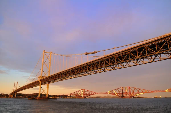 The Forth Road and Rail Bridges — Stock Photo, Image