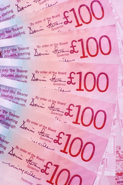 Scottish Hundred Pound Notes — Stock Photo, Image