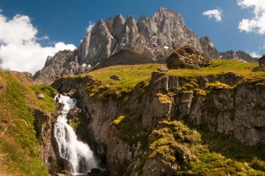 Chaukhebi Mountains in Juta, Kazbegi, Georgia clipart