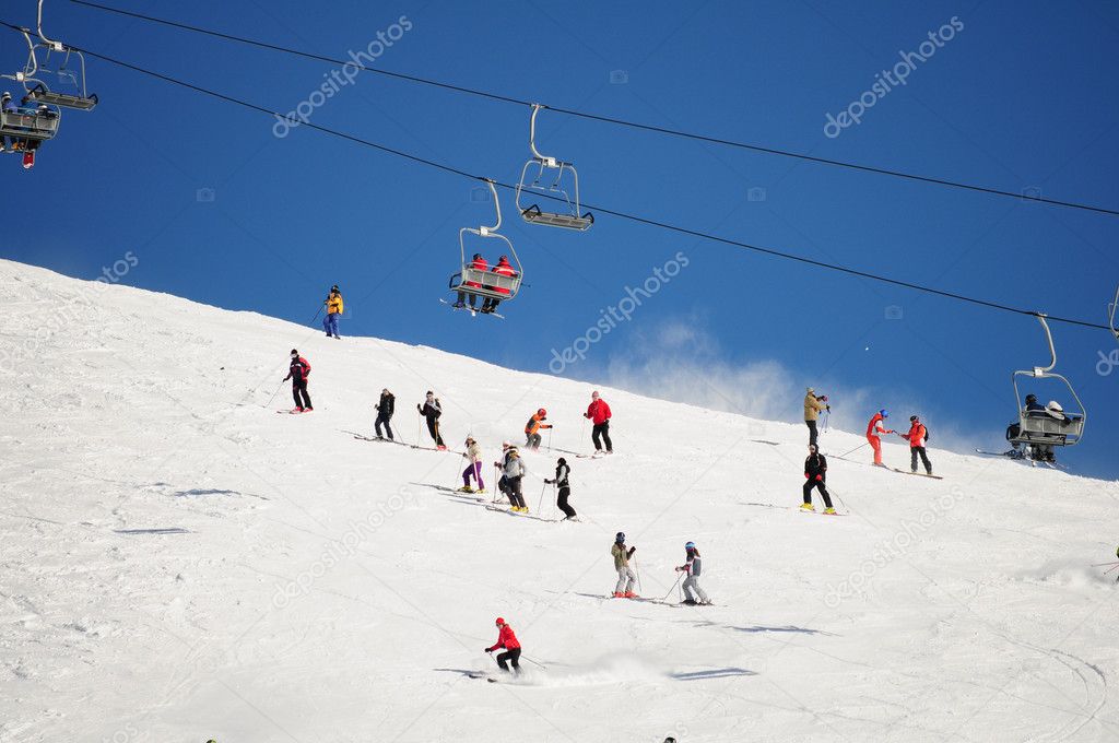 Skiing in Gudauri, Georgia