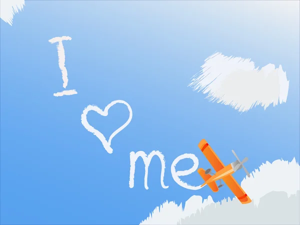 I love me"na obloze — Stockový vektor