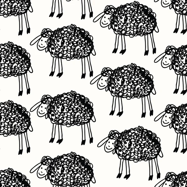 Bezszwowe owiec wzór — Wektor stockowy