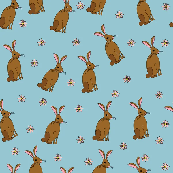 Sfondo con divertente coniglio — Vettoriale Stock