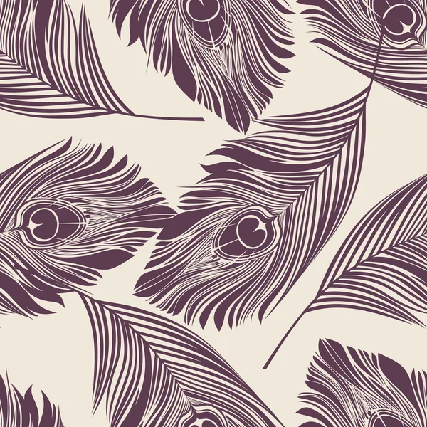 Sömlös påfågel mönster — Stock vektor