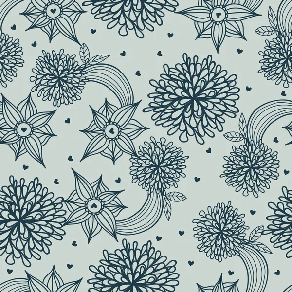 완벽 한 꽃 패턴의 이미지 — 스톡 벡터