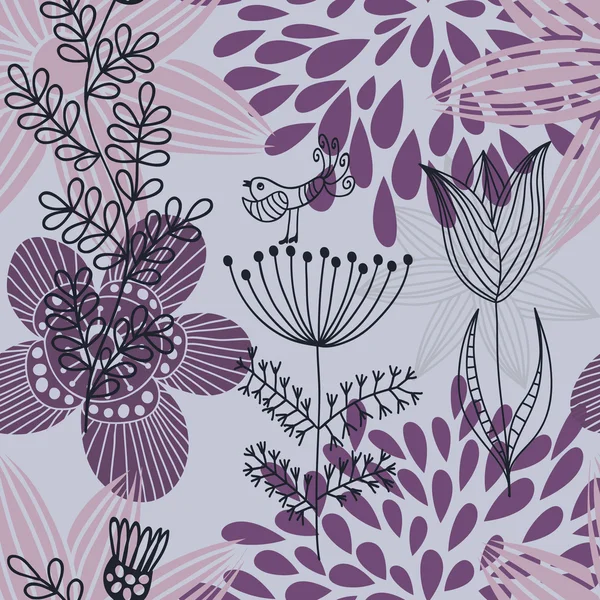 Patrón sin costura floral en colores elegantes — Archivo Imágenes Vectoriales