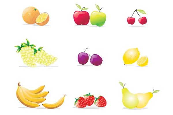 Fruits set — Stock Vector