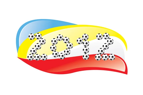 2012 futbol vektör — Stok Vektör