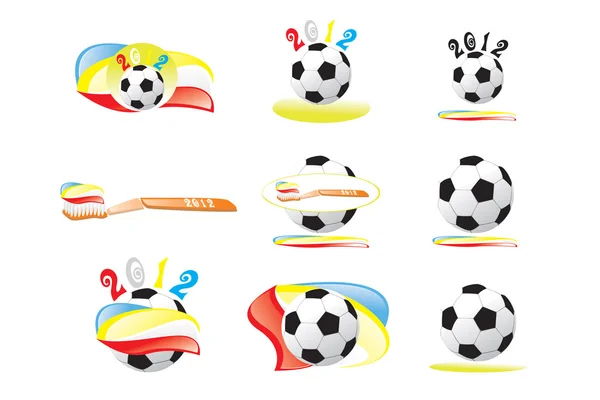 Векторный набор футбола 2012 — стоковый вектор