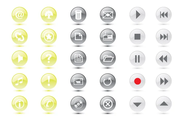 Web icons and buttons — Stock Vector
