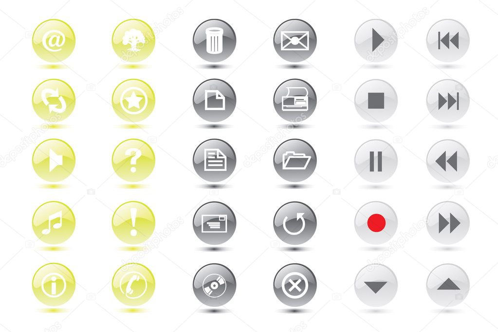 Web icons and buttons